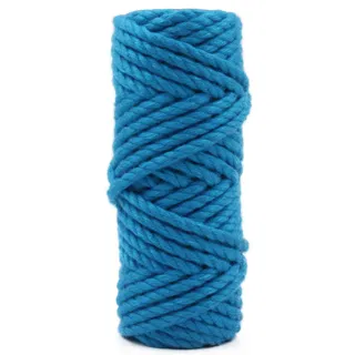 Real Blue 3-Ply Twisted Macrame Cord, Turquoise Tone sample, design MT-87389571, view 5