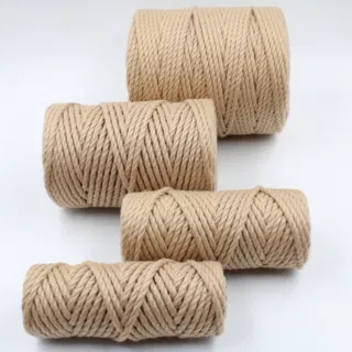Beige 3-Ply Twisted Macrame Cord, Set of 4 Spools sample, design MT-D83ADCA2, view 3