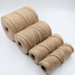 Beige 3-Ply Twisted Macrame Cord, Set of 4 Spools sample, design MT-D83ADCA2, view 5