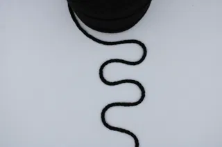 Black 3-Ply Twisted Macrame Cord sample, design MT-01CE8DE9, view 3