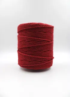 Blood Red 3-Ply Twisted Macrame Cord sample, design MT-CF7615A8, view 2