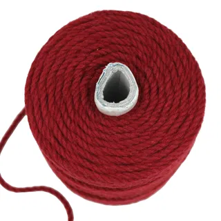 Blood Red 3-Ply Twisted Macrame Cord sample, design MT-CF7615A8, view 7