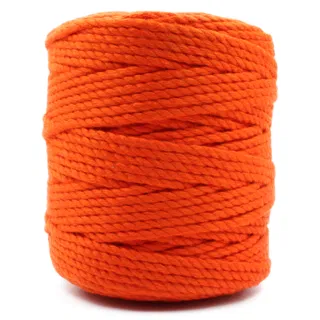 Bright Orange 3-Ply Twisted Macrame Cord sample, design MT-D771E507, view 5