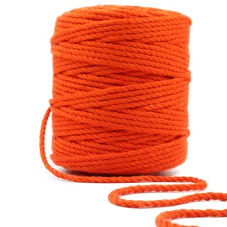 Bright Orange 3-Ply Twisted Macrame Cord sample, design MT-D771E507, view 6