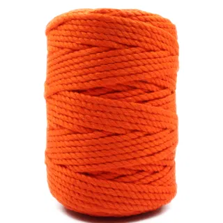 Bright Orange 3-Ply Twisted Macrame Cord sample, design MT-D771E507, view 8