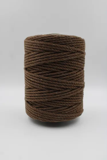 Warm Brown 3-Ply Twisted Macrame Cord