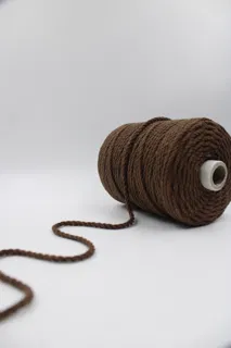 Warm Brown 3-Ply Twisted Macrame Cord sample, design MT-FA1581F5, view 2