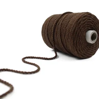 Warm Brown 3-Ply Twisted Macrame Cord sample, design MT-FA1581F5, view 6