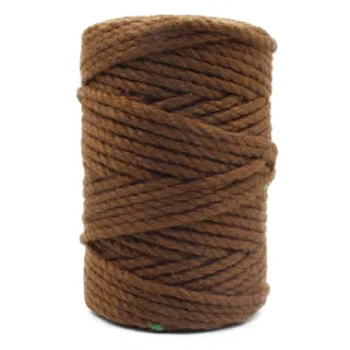 Warm Chocolate Brown 3-Ply Twisted Macrame Cord sample, design MT-65D8443E, view 4