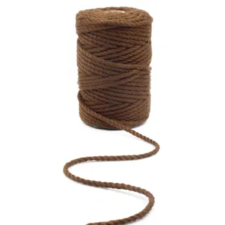Warm Chocolate Brown 3-Ply Twisted Macrame Cord sample, design MT-65D8443E, view 5