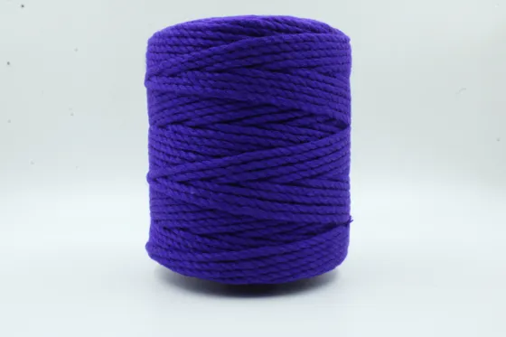 Dark Indigo Blue 3-Ply Twisted Macrame Cord