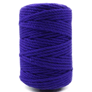 Dark Indigo Blue 3-Ply Twisted Macrame Cord sample, design MT-C57AB061, view 8