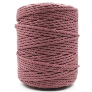 Dark Dusty Pink 3-Ply Twisted Macrame Cord sample, design MT-383275F1, view 5