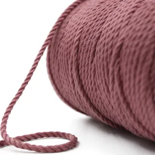Dark Dusty Pink 3-Ply Twisted Macrame Cord sample, design MT-383275F1, view 6