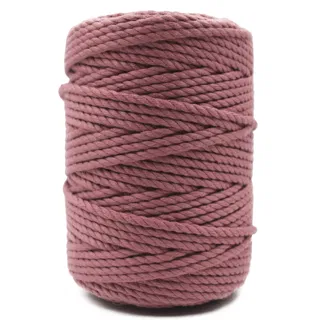 Dark Dusty Pink 3-Ply Twisted Macrame Cord sample, design MT-383275F1, view 8