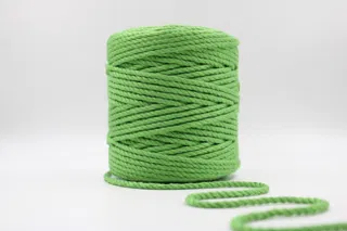 Dark Parrot Green 3-Ply Twisted Macrame Cord sample, design MT-920E94F1, view 2
