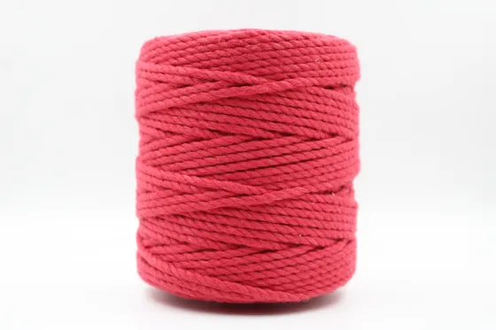 Dark Pink 3-Ply Twisted Macrame Cord