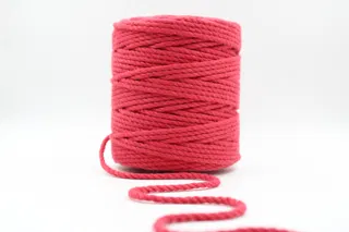 Dark Pink 3-Ply Twisted Macrame Cord sample, design MT-D36F4089, view 2