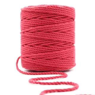 Dark Pink 3-Ply Twisted Macrame Cord sample, design MT-D36F4089, view 5