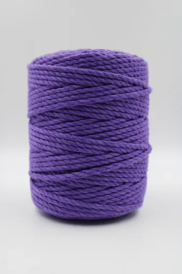 Dark Purple 3-Ply Twisted Macrame Cord
