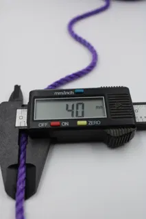 Dark Purple 3-Ply Twisted Macrame Cord sample, design MT-36CE9D87, view 4