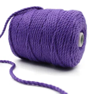Dark Purple 3-Ply Twisted Macrame Cord sample, design MT-36CE9D87, view 6