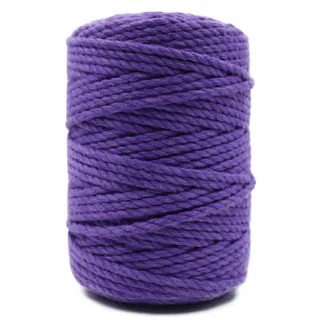 Dark Purple 3-Ply Twisted Macrame Cord sample, design MT-36CE9D87, view 8
