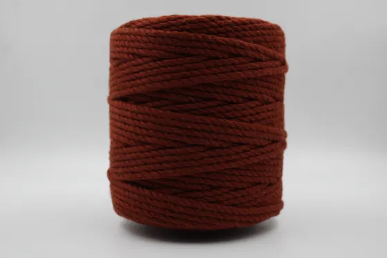 Dark Rust 3-Ply Twisted Macrame Cord