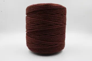 Dark Rust 3-Ply Twisted Macrame Cord sample, design MT-0364F5EE, view 2