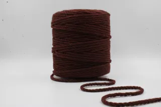 Dark Rust 3-Ply Twisted Macrame Cord sample, design MT-0364F5EE, view 3