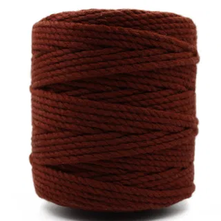 Dark Rust 3-Ply Twisted Macrame Cord sample, design MT-0364F5EE, view 6