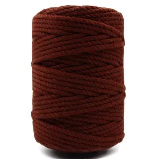 Dark Rust 3-Ply Twisted Macrame Cord sample, design MT-0364F5EE, view 8