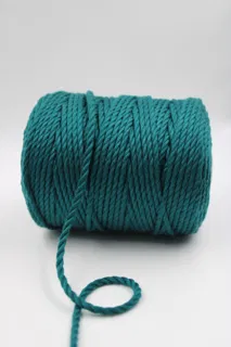Dark Sea Green 3-Ply Twisted Macrame Cord sample, design MT-2D202296, view 2