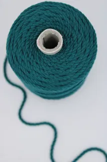 Dark Sea Green 3-Ply Twisted Macrame Cord sample, design MT-2D202296, view 3