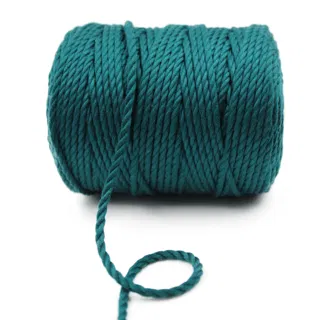 Dark Sea Green 3-Ply Twisted Macrame Cord sample, design MT-2D202296, view 6