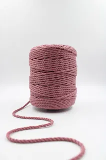Dusty Pink 3-Ply Twisted Macrame Cord sample, design MT-6986D062, view 2