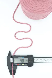 Dusty Pink 3-Ply Twisted Macrame Cord sample, design MT-6986D062, view 4