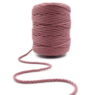 Dusty Pink 3-Ply Twisted Macrame Cord sample, design MT-6986D062, view 6