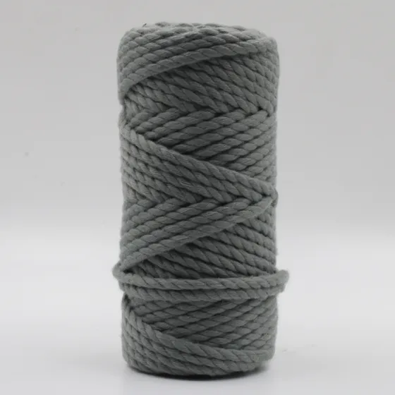 Mid Grey 3-Ply Twisted Macrame Cord