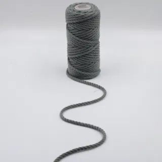 Mid Grey 3-Ply Twisted Macrame Cord sample, design MT-4E260154, view 2