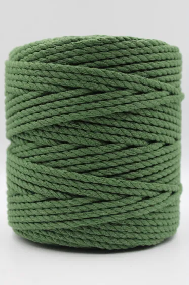 Green 3-Ply Twisted Macrame Cord