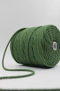 Green 3-Ply Twisted Macrame Cord sample, design MT-AE6BC346, view 2