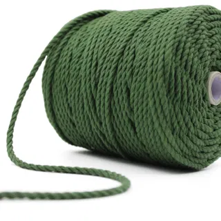 Green 3-Ply Twisted Macrame Cord sample, design MT-AE6BC346, view 6