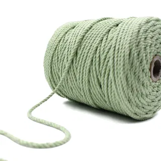 Laurel Green 3-Ply Twisted Macrame Cord sample, design MT-4AAF3B58, view 6