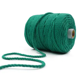 Leaf Green 3-Ply Twisted Macrame Cord sample, design MT-DC2FB4D8, view 6