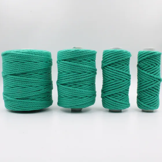 Emerald Green 3-Ply Twisted Macrame Cord