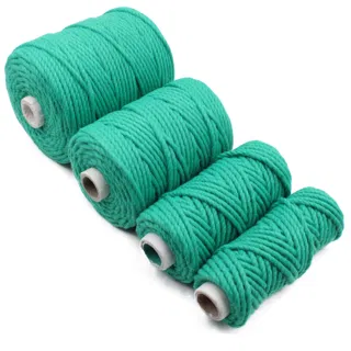 Emerald Green 3-Ply Twisted Macrame Cord sample, design MT-967AE0B3, view 6