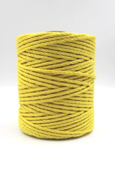 Lemon Yellow 3-Ply Twisted Macrame Cord