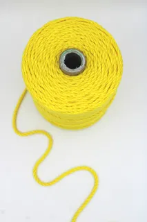 Lemon Yellow 3-Ply Twisted Macrame Cord sample, design MT-BE79F66C, view 3