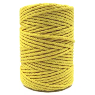 Lemon Yellow 3-Ply Twisted Macrame Cord sample, design MT-BE79F66C, view 8